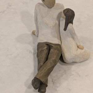 Serene Cream and Brown Decor Accent Figurine